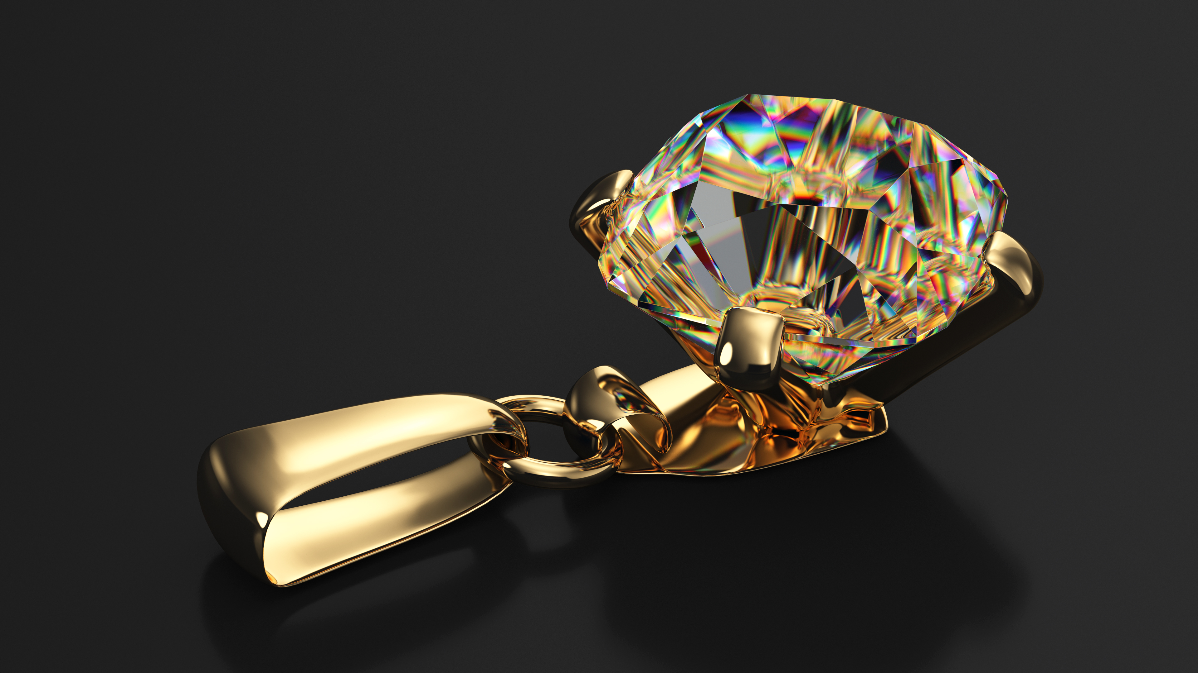3D model Solitaire Diamond Pendant