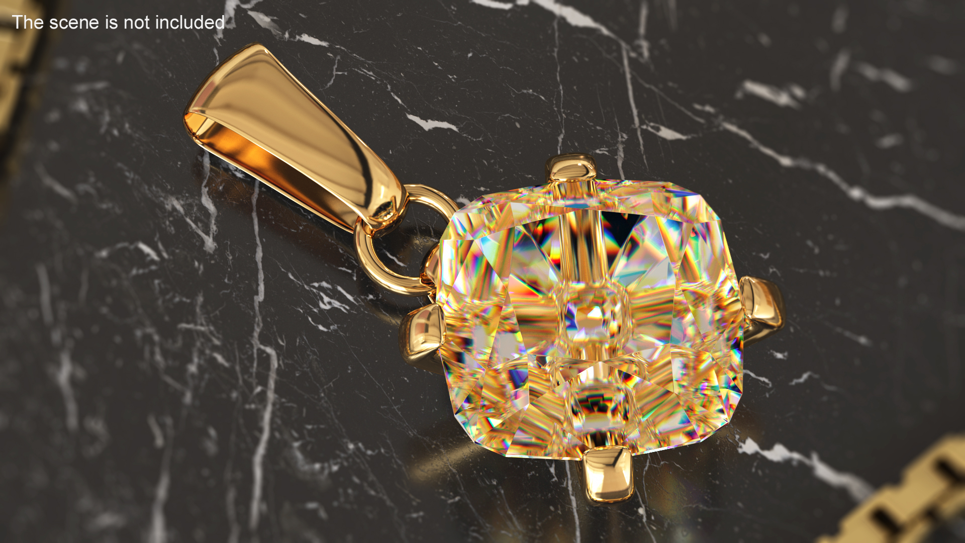 3D model Solitaire Diamond Pendant