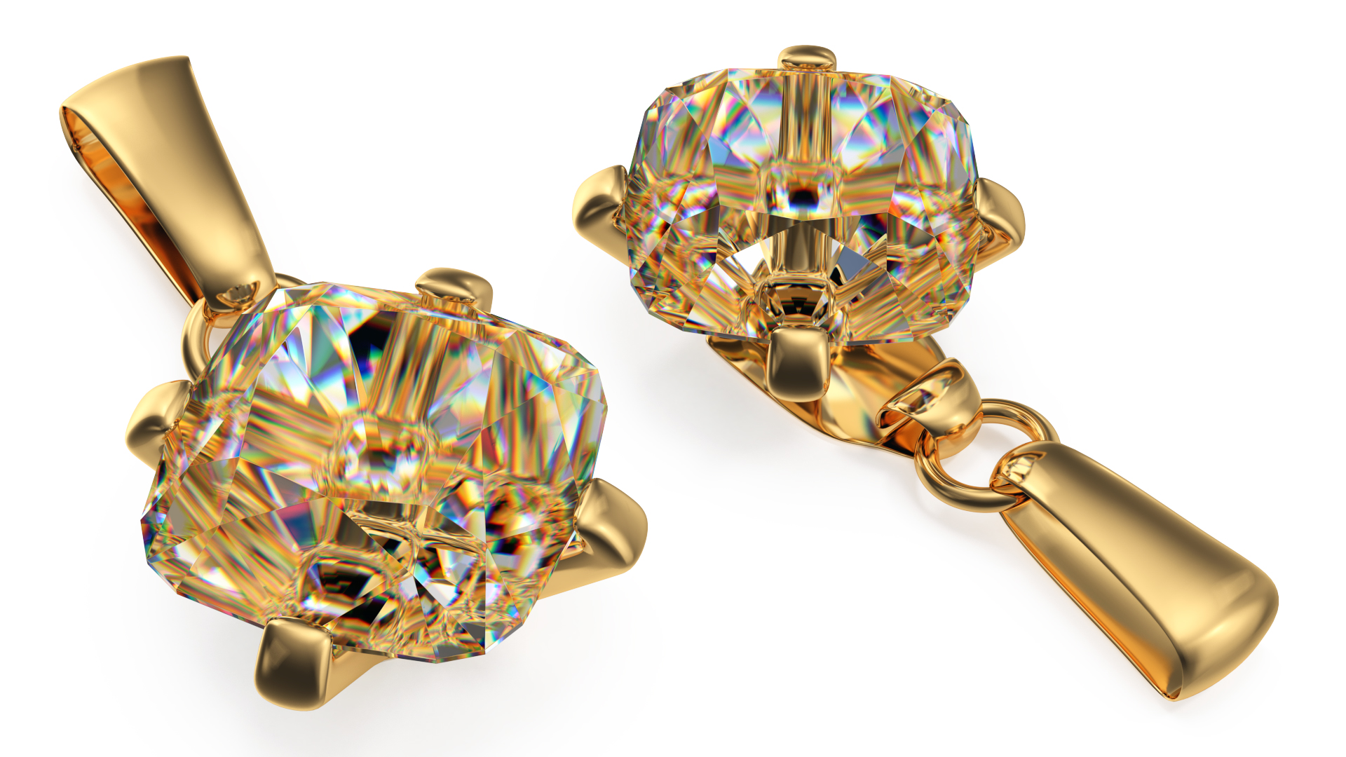 3D model Solitaire Diamond Pendant