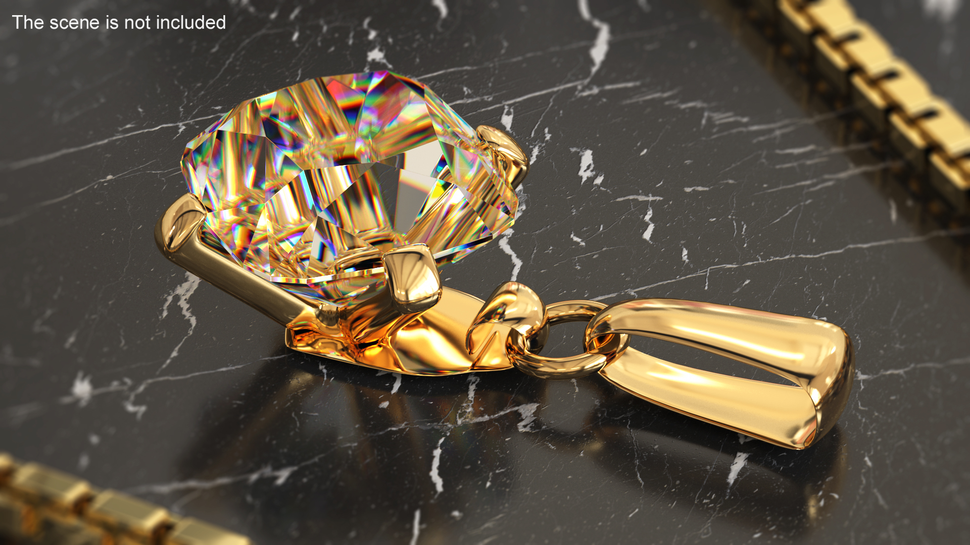 3D model Solitaire Diamond Pendant