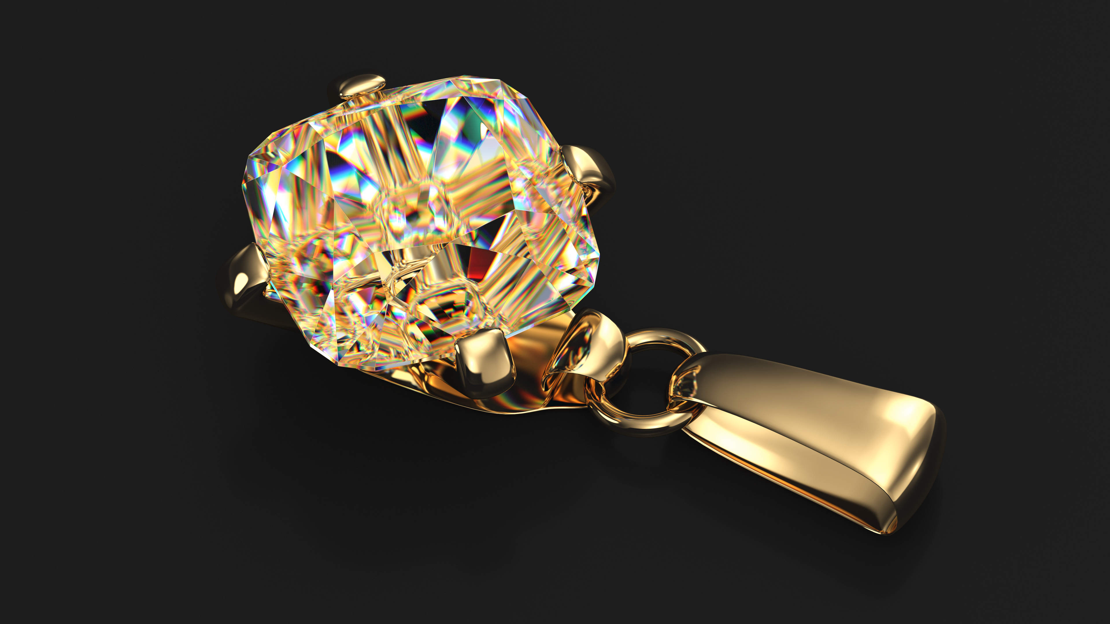 3D model Solitaire Diamond Pendant