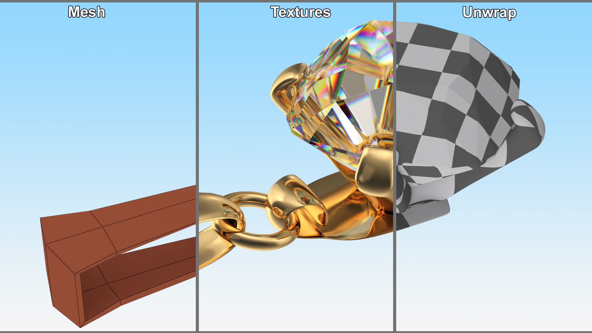 3D model Solitaire Diamond Pendant