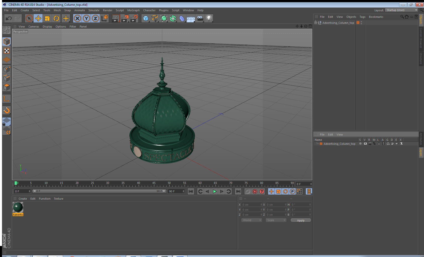 Advertising Column top 3D