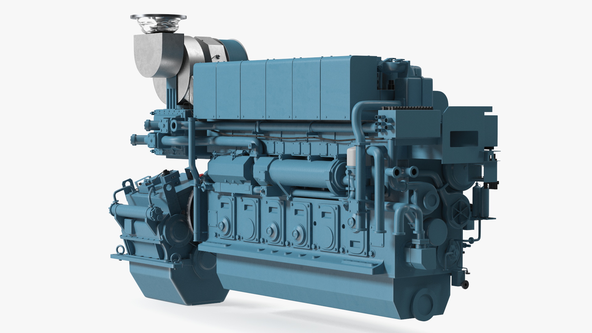 Marine Propulsion Engine Blue 3D model