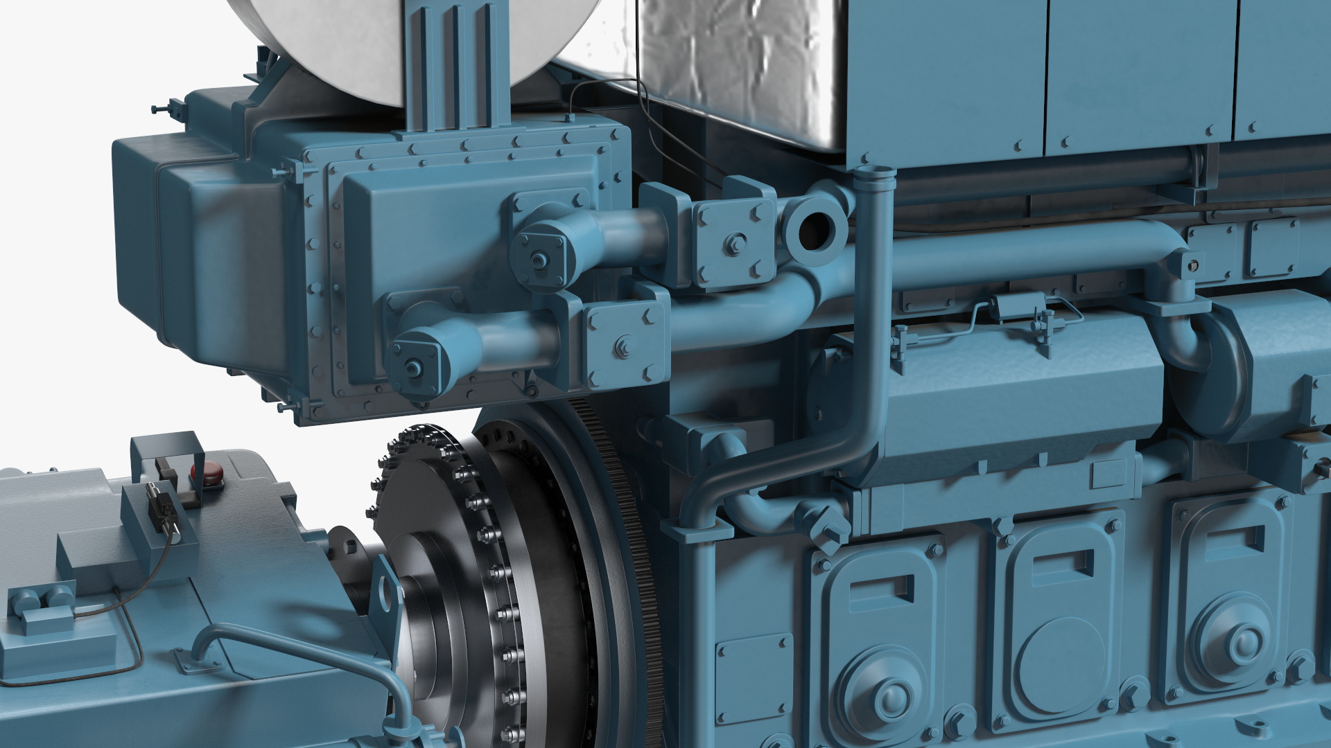 Marine Propulsion Engine Blue 3D model