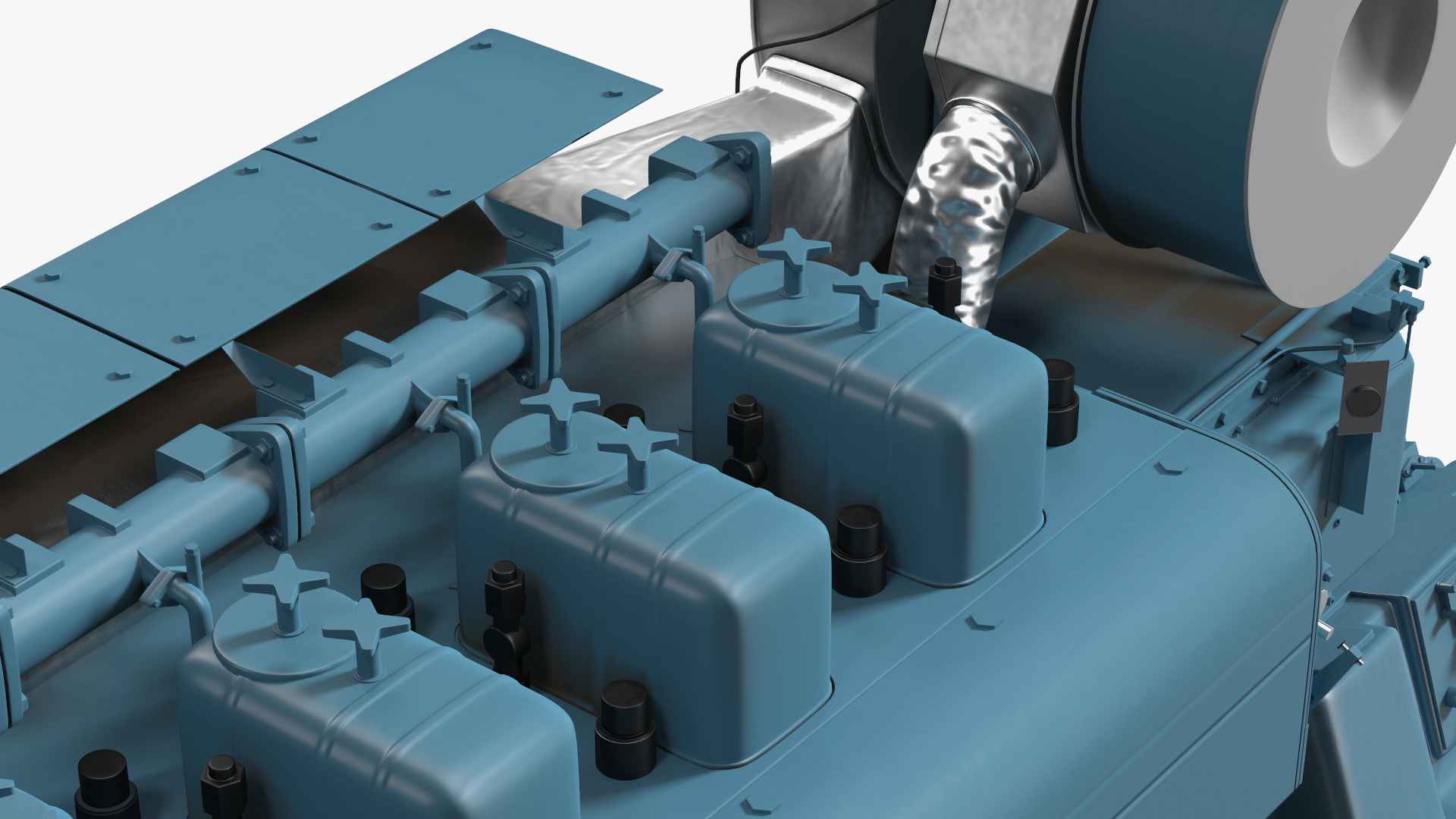 Marine Propulsion Engine Blue 3D model