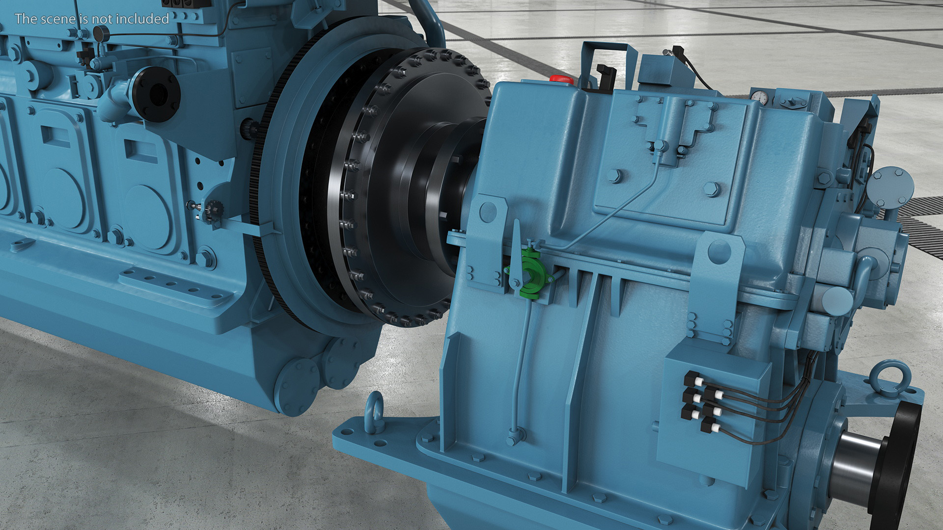 Marine Propulsion Engine Blue 3D model