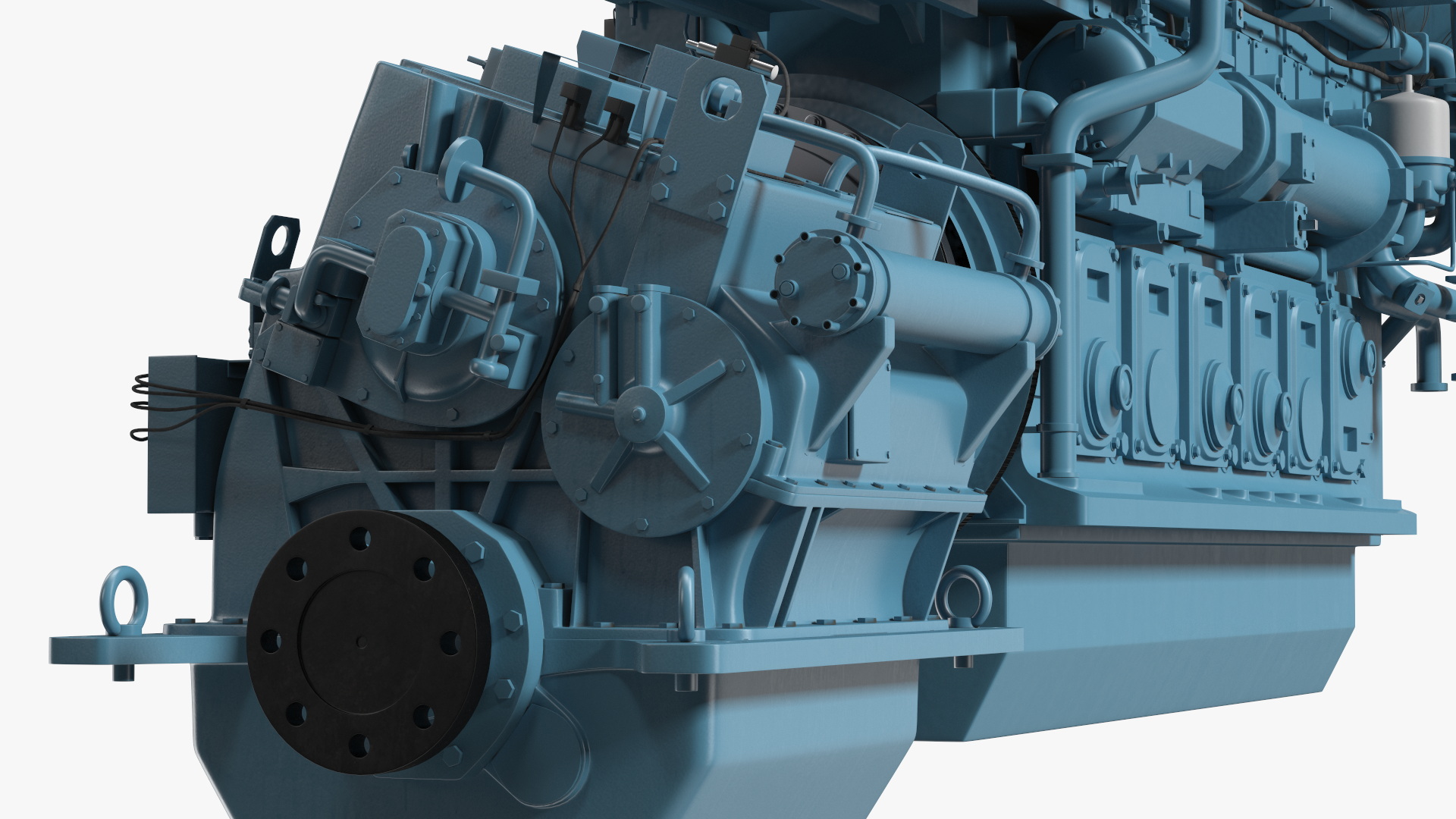 Marine Propulsion Engine Blue 3D model