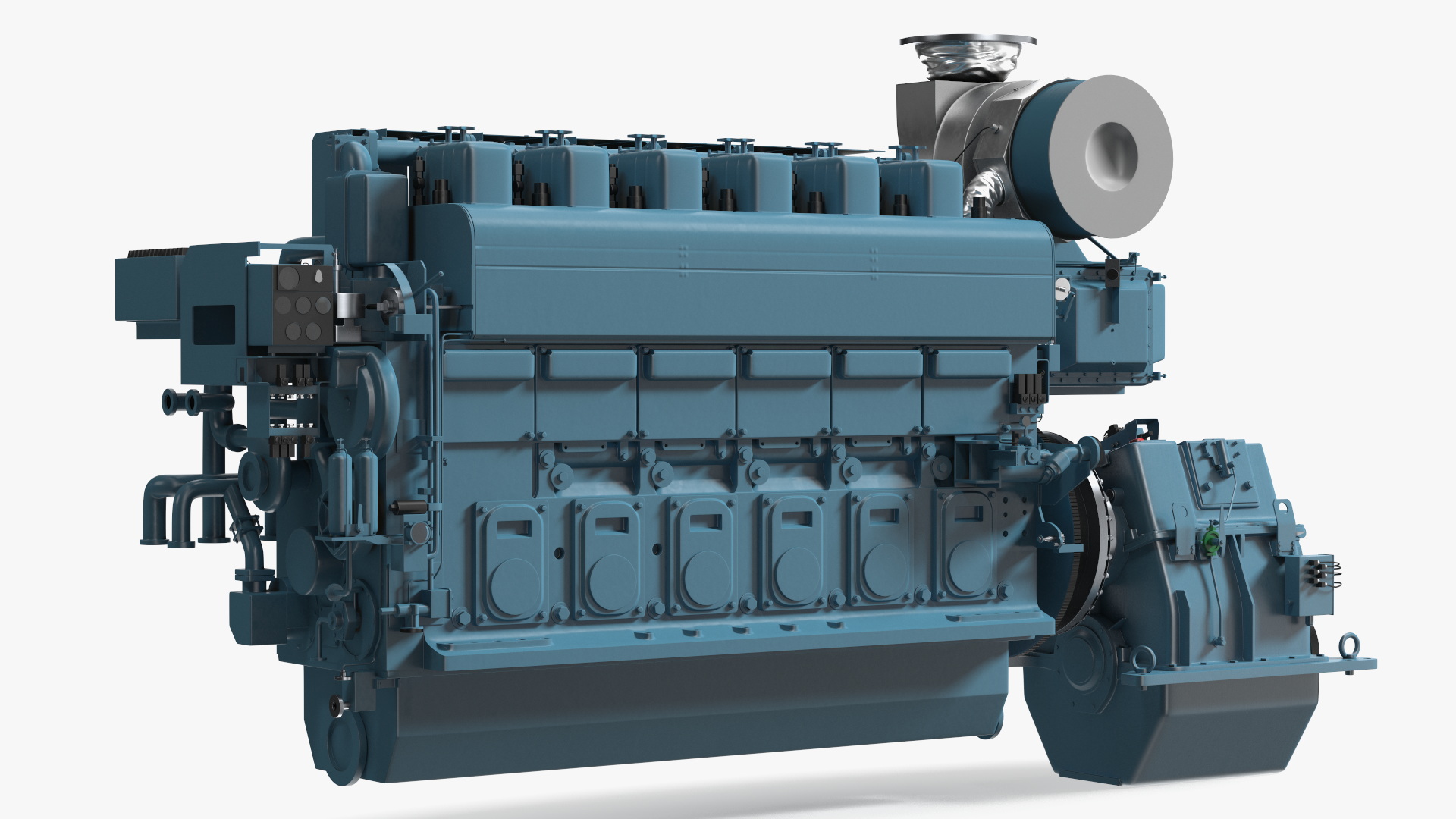 Marine Propulsion Engine Blue 3D model