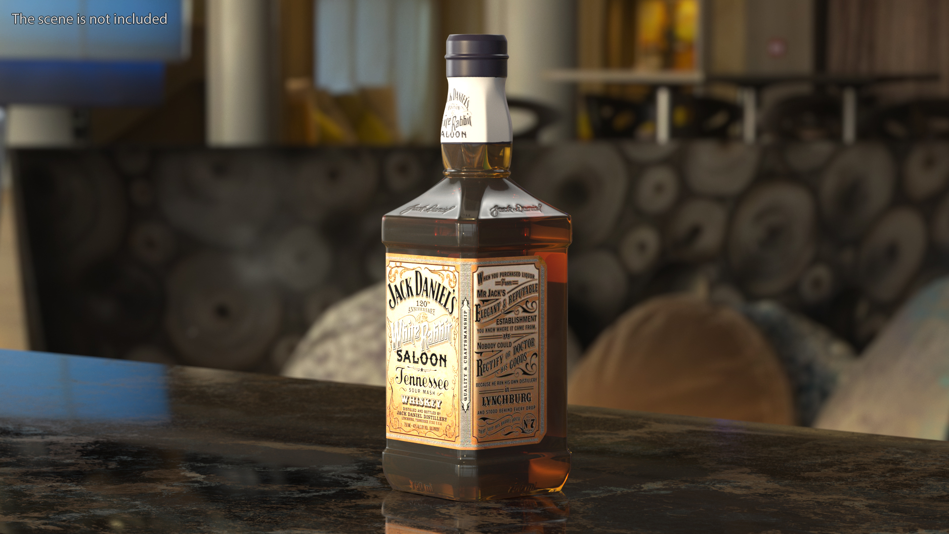 3D model Jack Daniels White Rabbit Saloon Whiskey