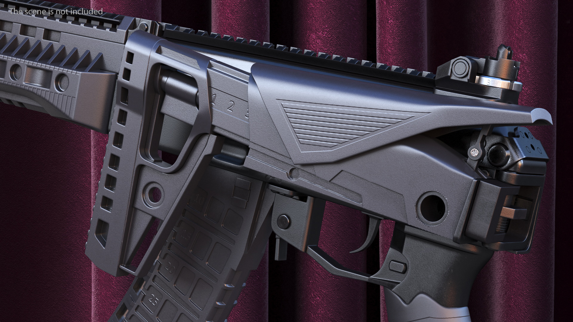 3D New AK-12 Automatic Rifle with Folded Stock model