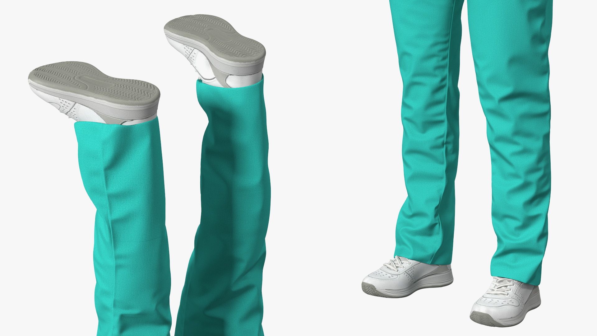 3D Green Medical Female Uniform model