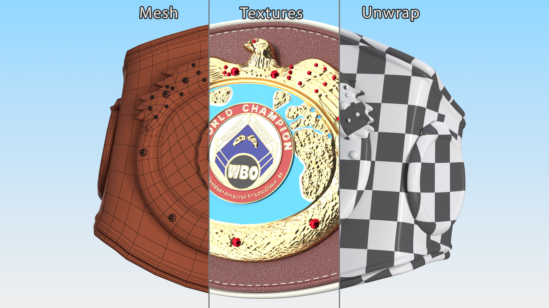 WBO World Champion Belt Fur 3D