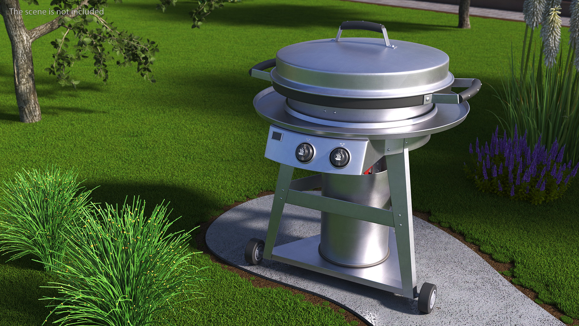 3D Professional Wheeled Cart Griddle model