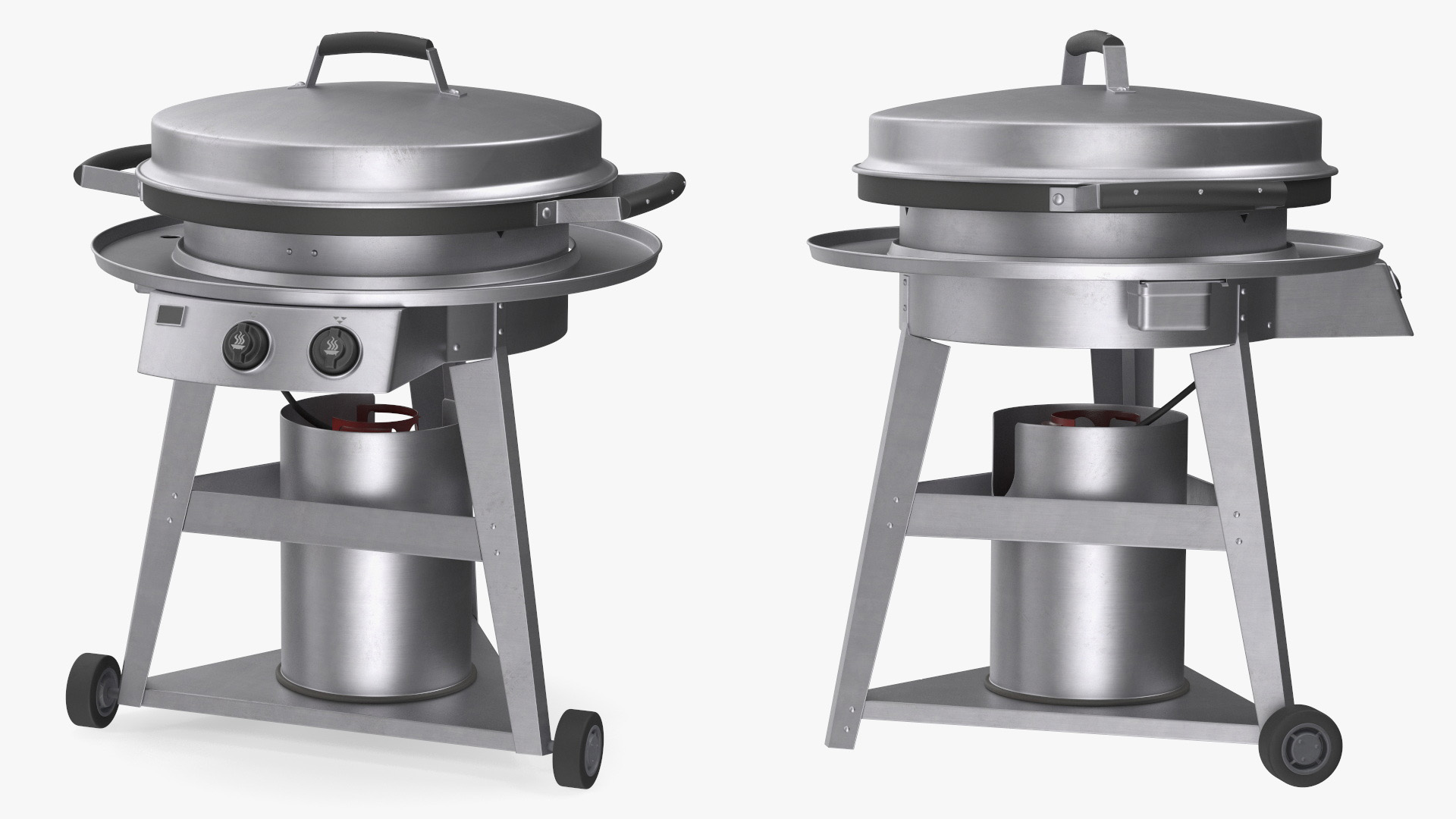 3D Professional Wheeled Cart Griddle model