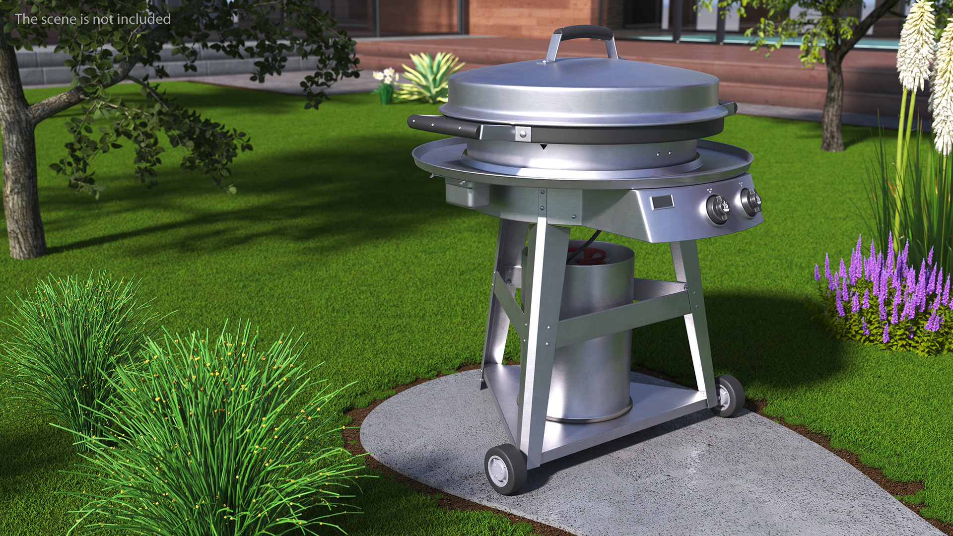 3D Professional Wheeled Cart Griddle model