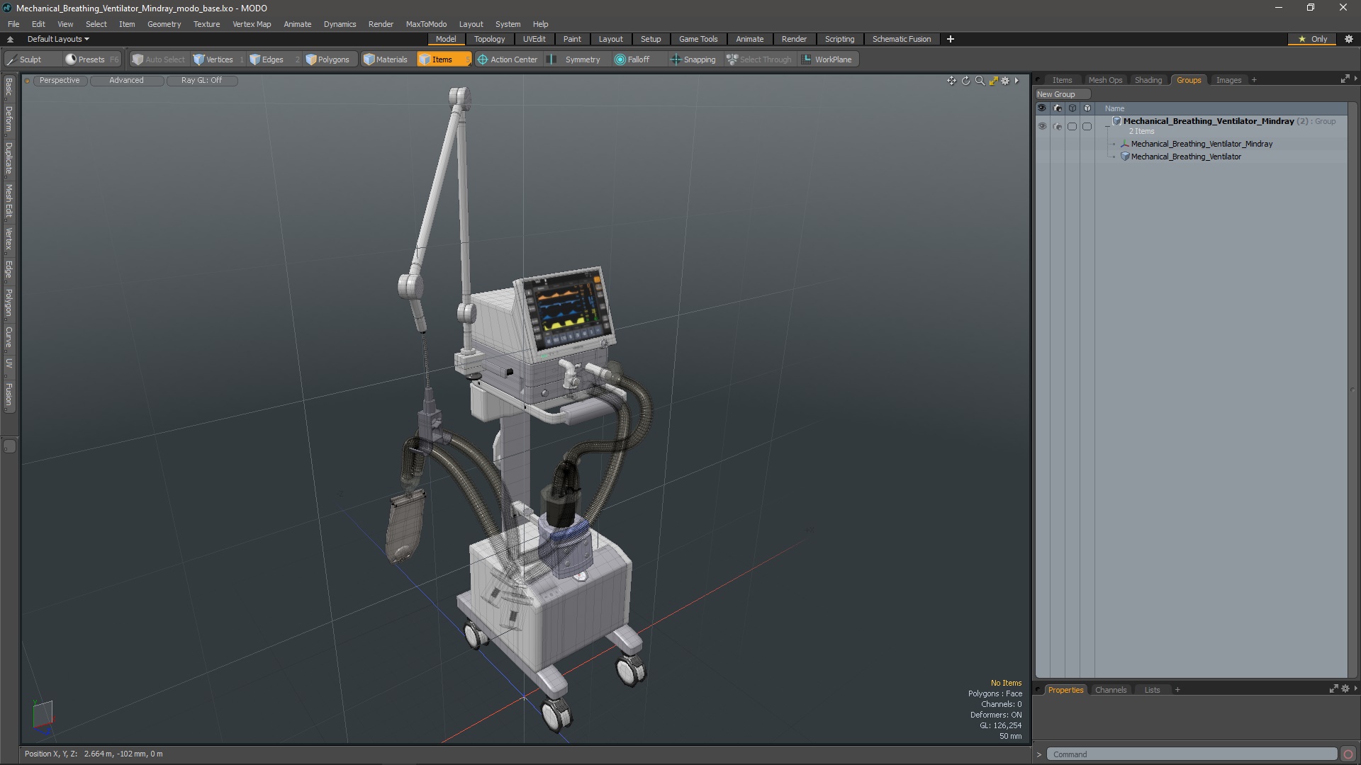 Mechanical Breathing Ventilator Mindray 3D model