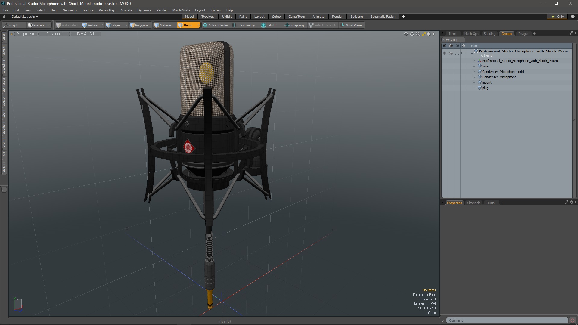 Professional Studio Microphone with Shock Mount 3D