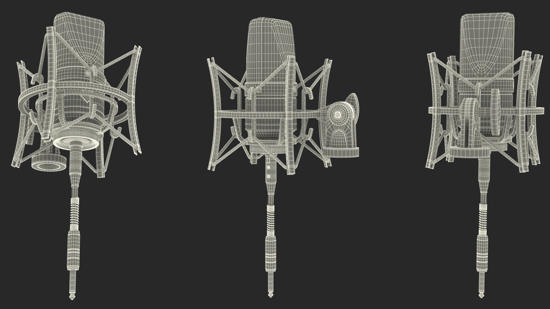 Professional Studio Microphone with Shock Mount 3D