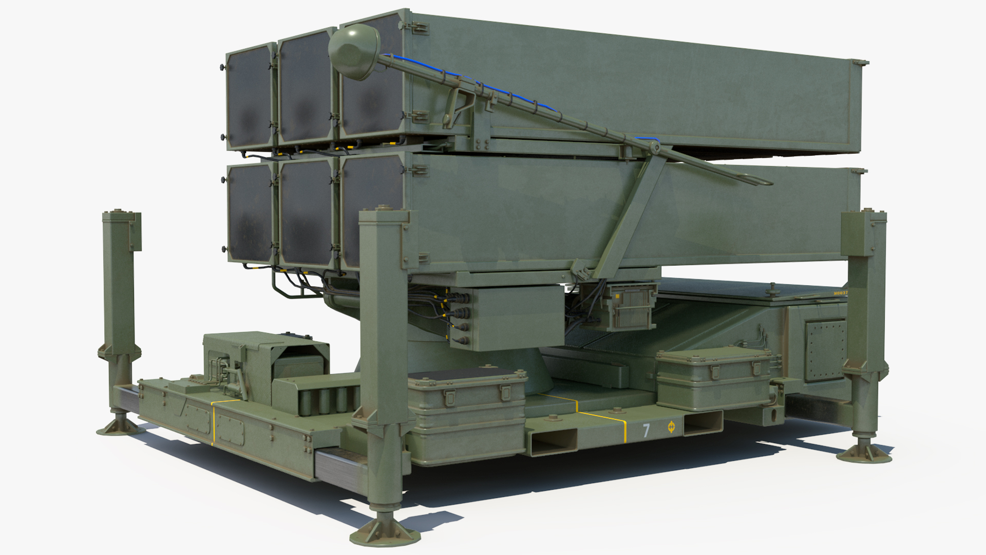 3D Forklift Loads Cargo to the Boeing C17 Globemaster III Rigged