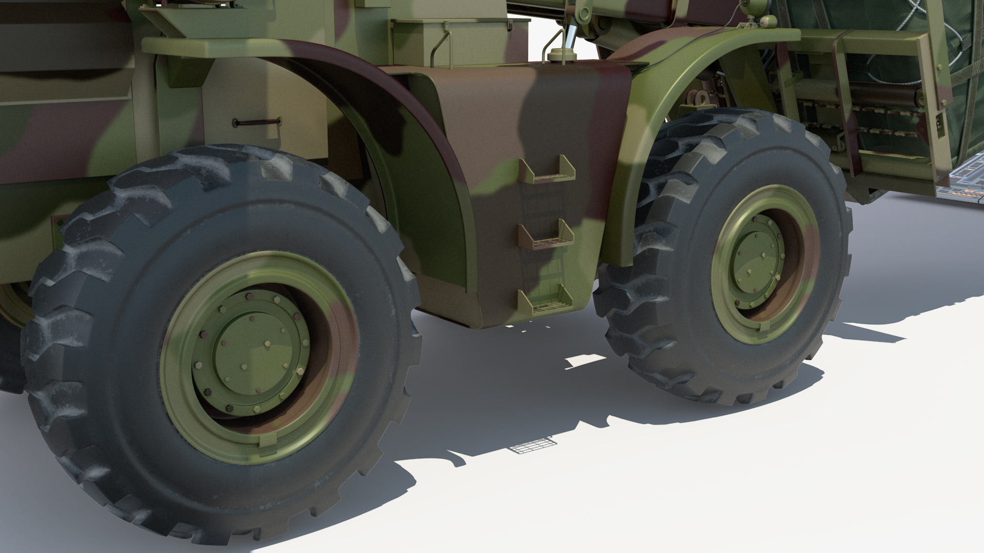 3D Forklift Loads Cargo to the Boeing C17 Globemaster III Rigged