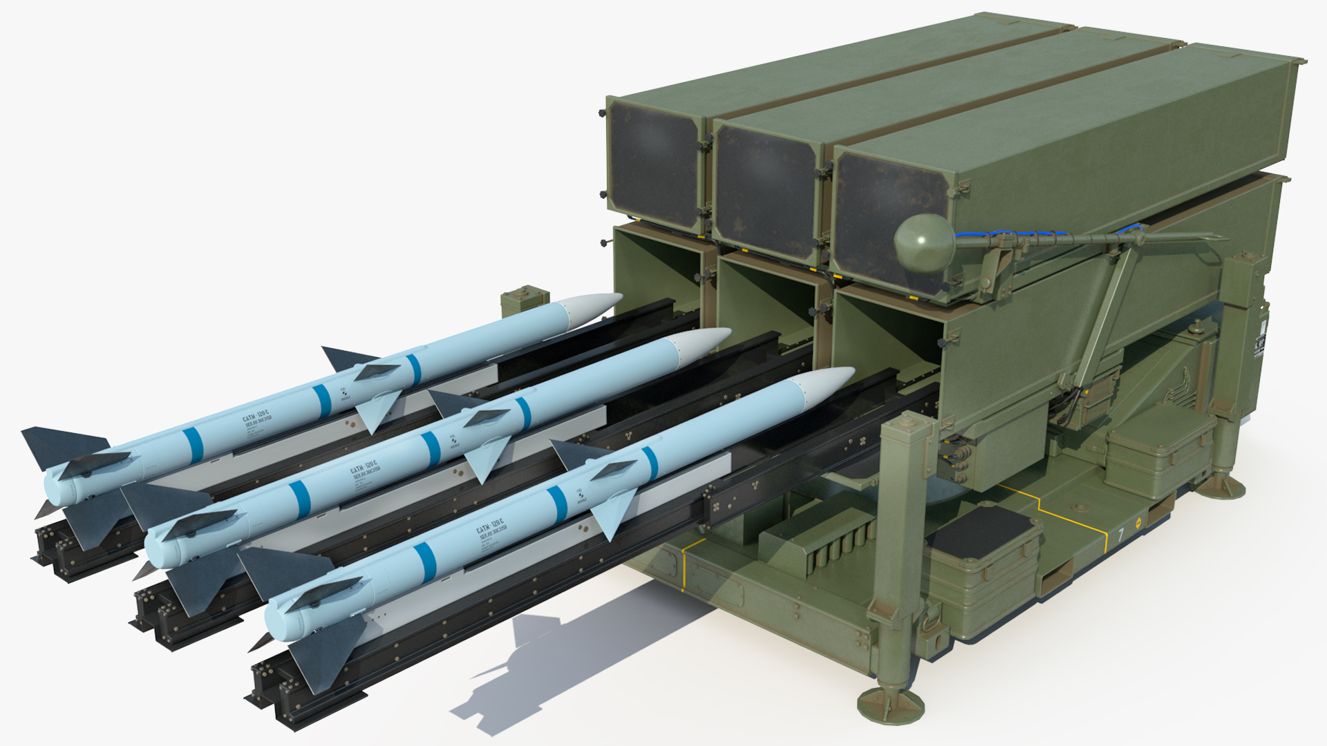 3D Forklift Loads Cargo to the Boeing C17 Globemaster III Rigged