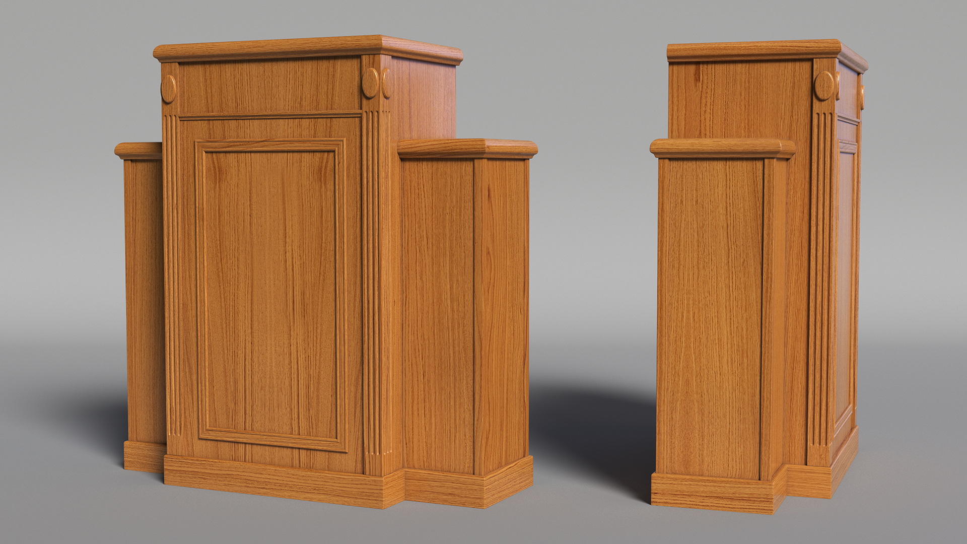 Religious Pulpit Light Wood 3D
