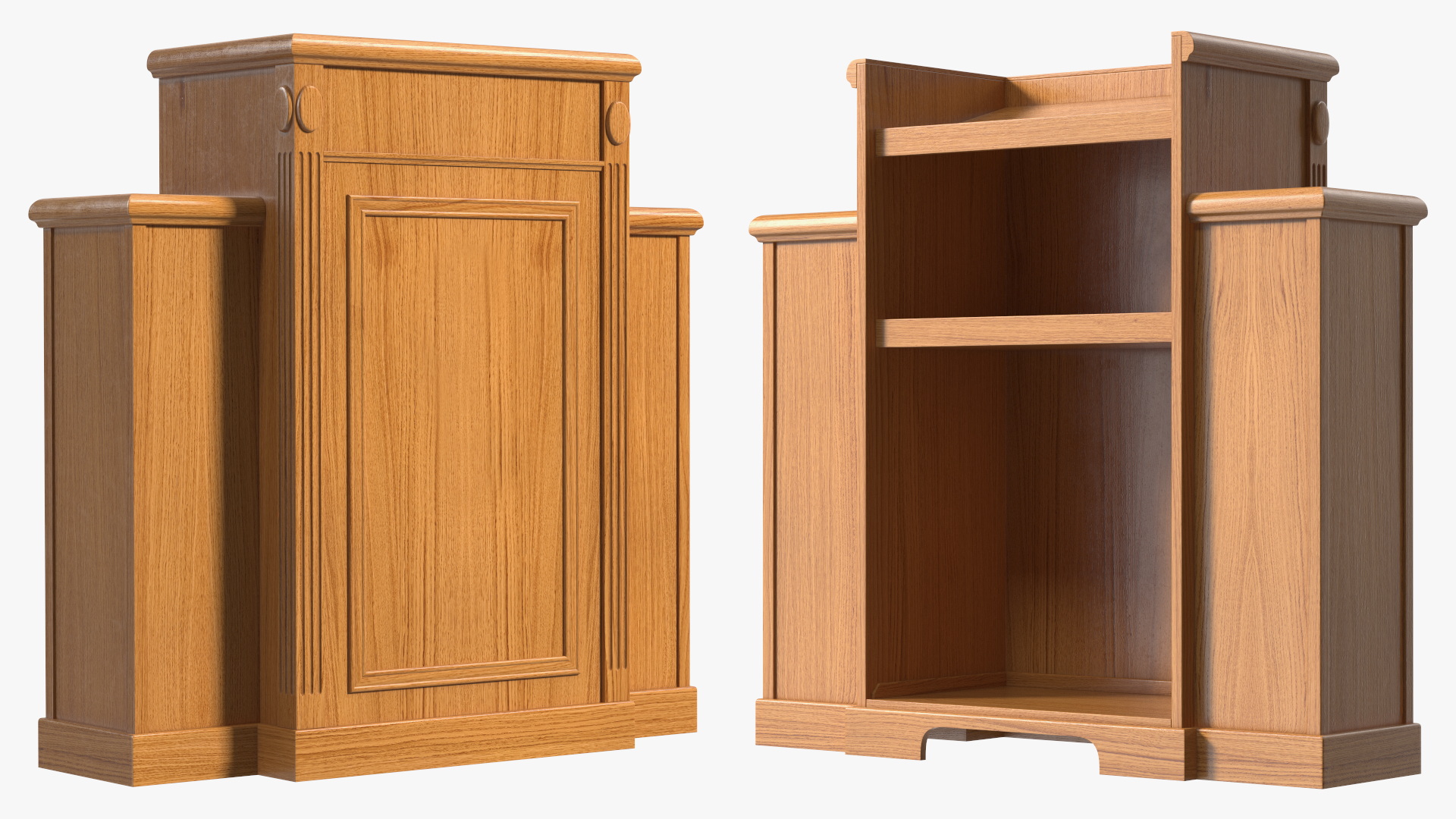 Religious Pulpit Light Wood 3D