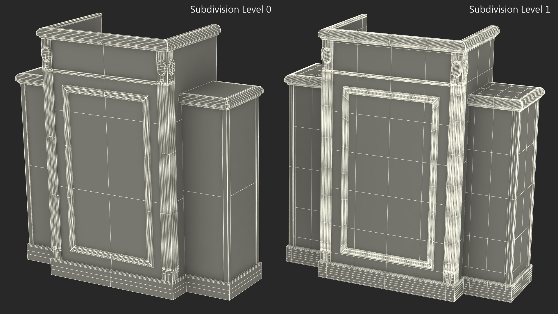 Religious Pulpit Light Wood 3D