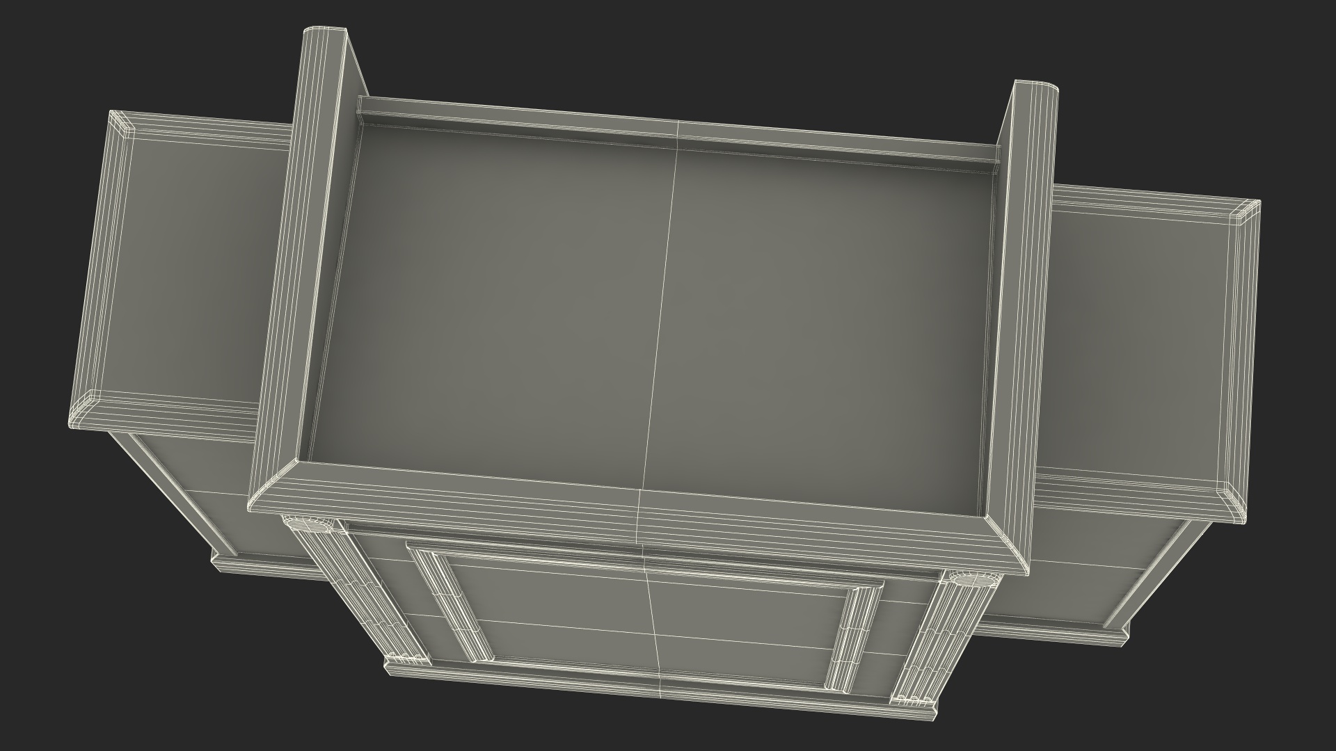 Religious Pulpit Light Wood 3D