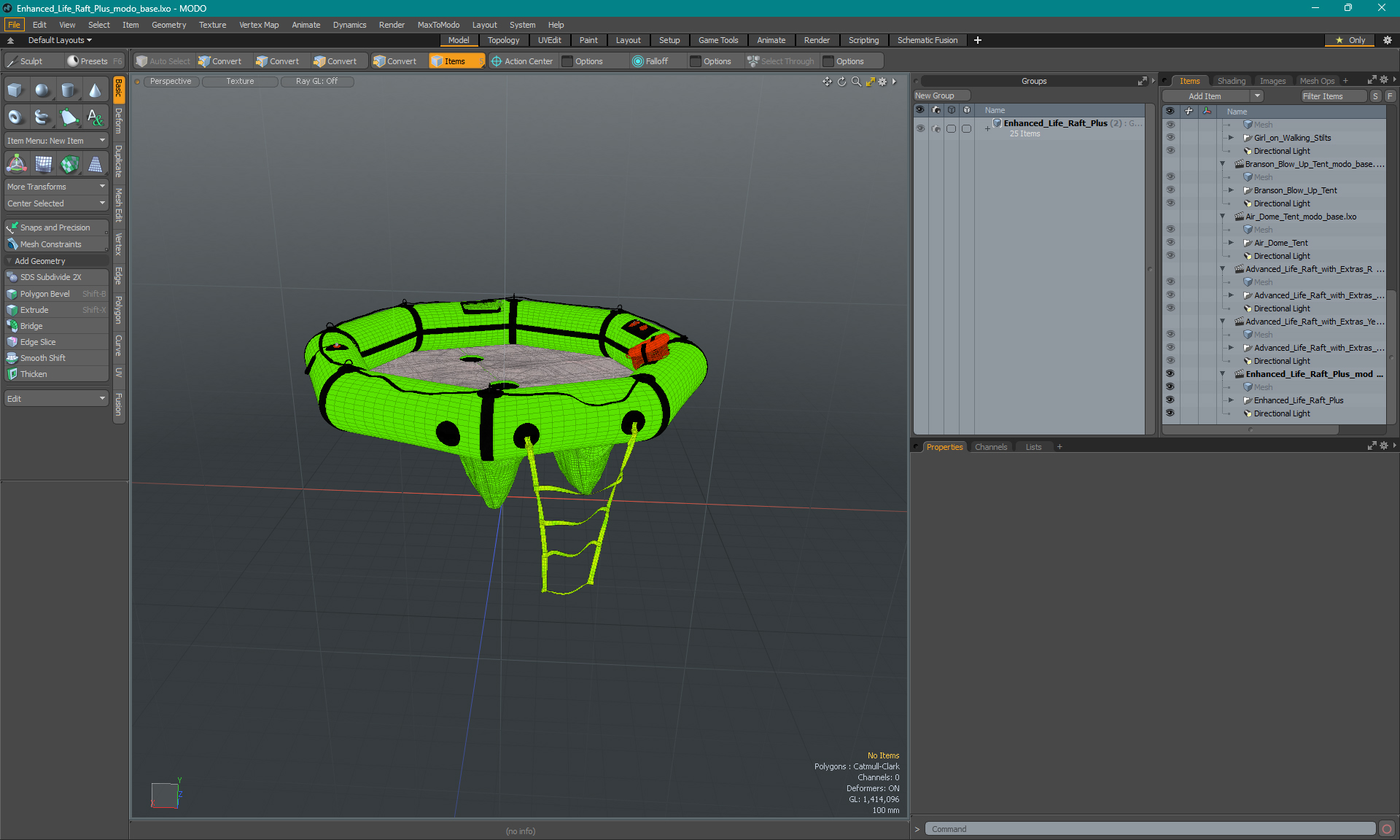3D Enhanced Life Raft Plus model