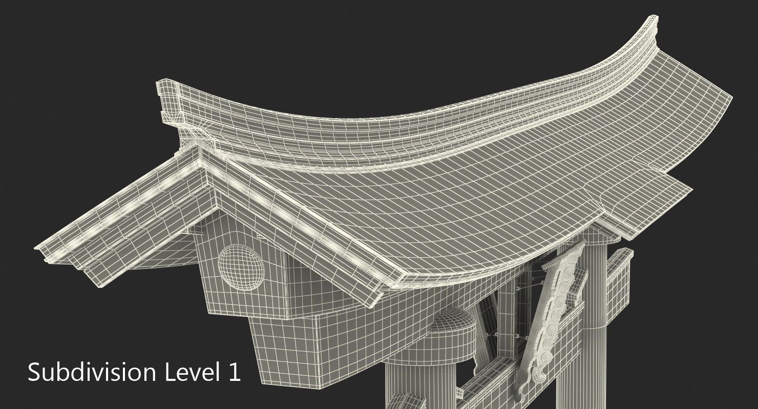3D model Torii Gate