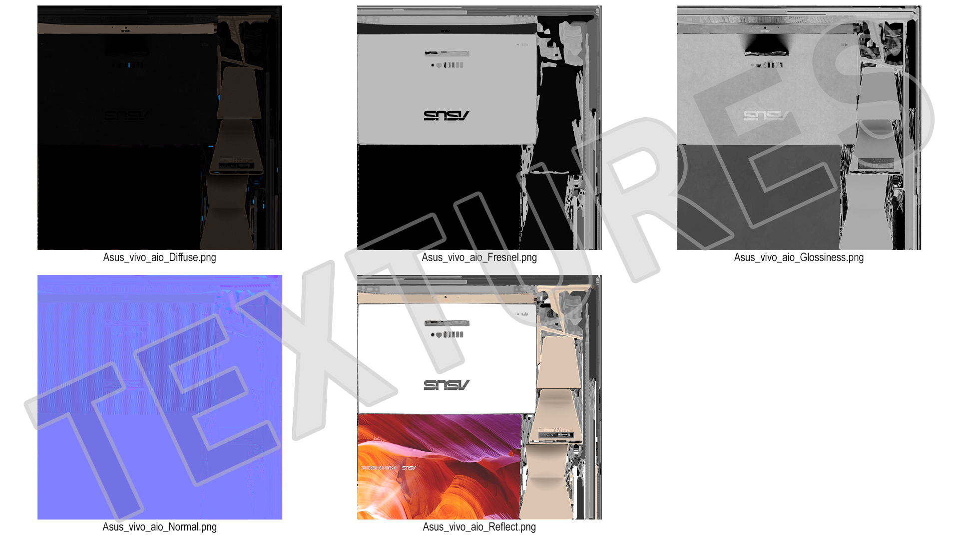Asus Vivo AiO Black Monoblock 3D model