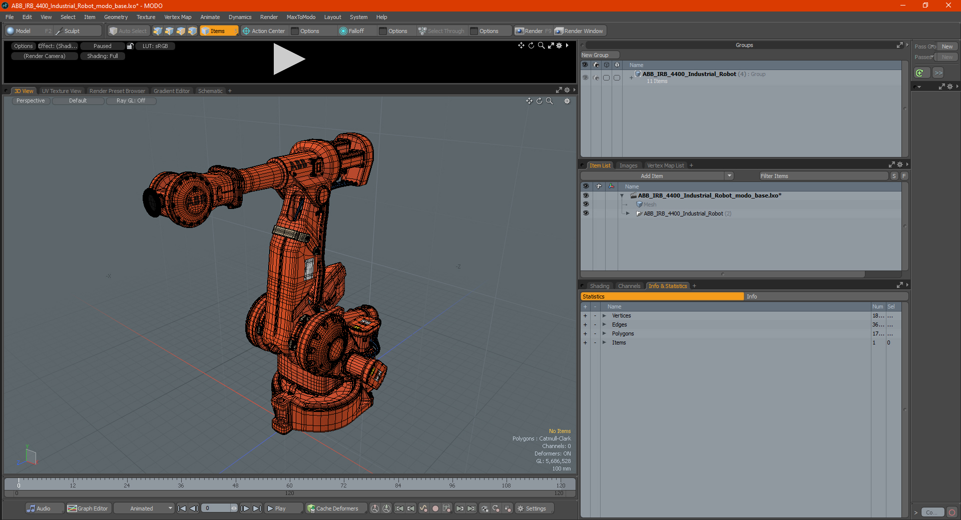 ABB IRB 4400 Industrial Robot 3D model