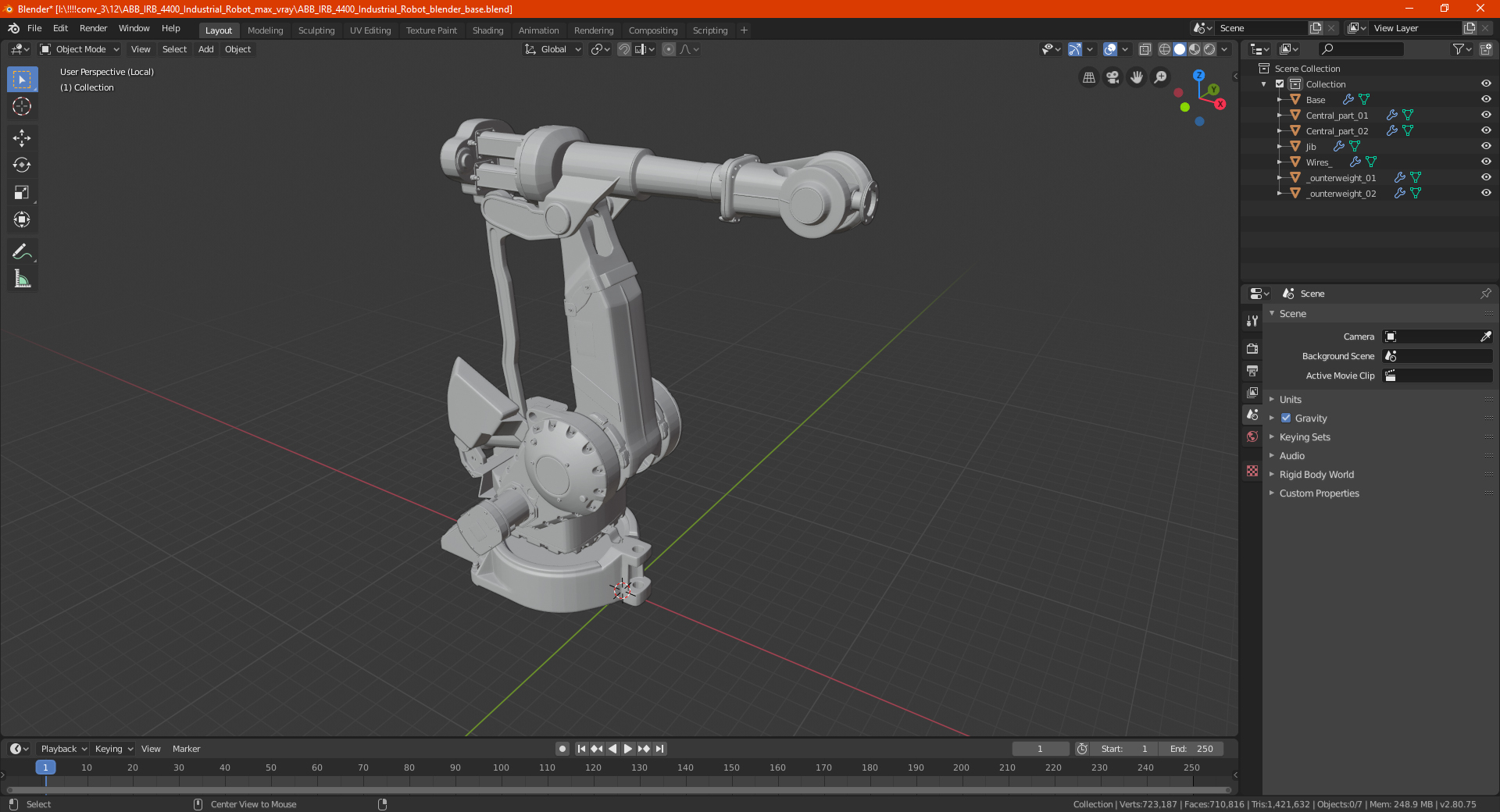 ABB IRB 4400 Industrial Robot 3D model