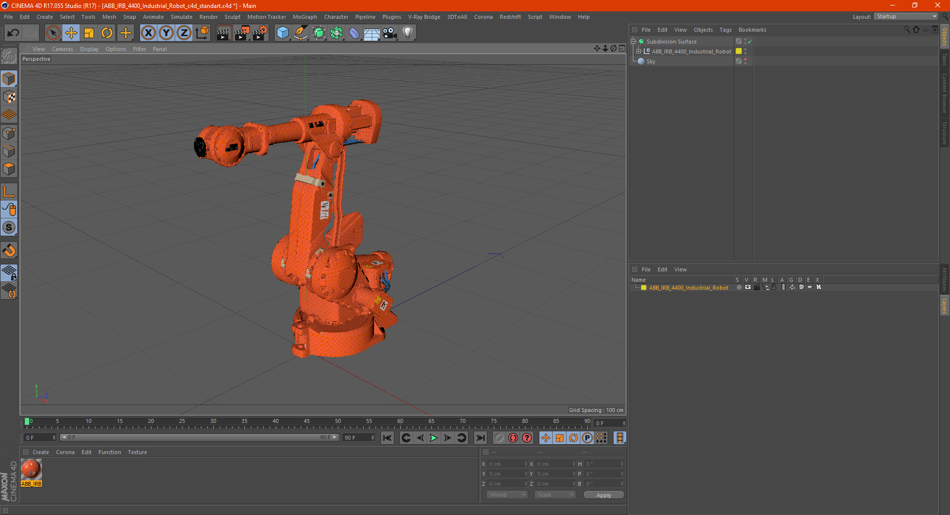 ABB IRB 4400 Industrial Robot 3D model