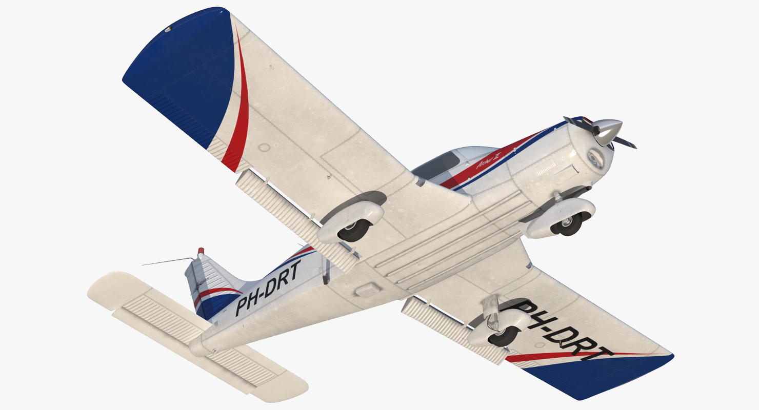 Light Aircraft Piper PA 28 161 Warrior III Rigged 3D model