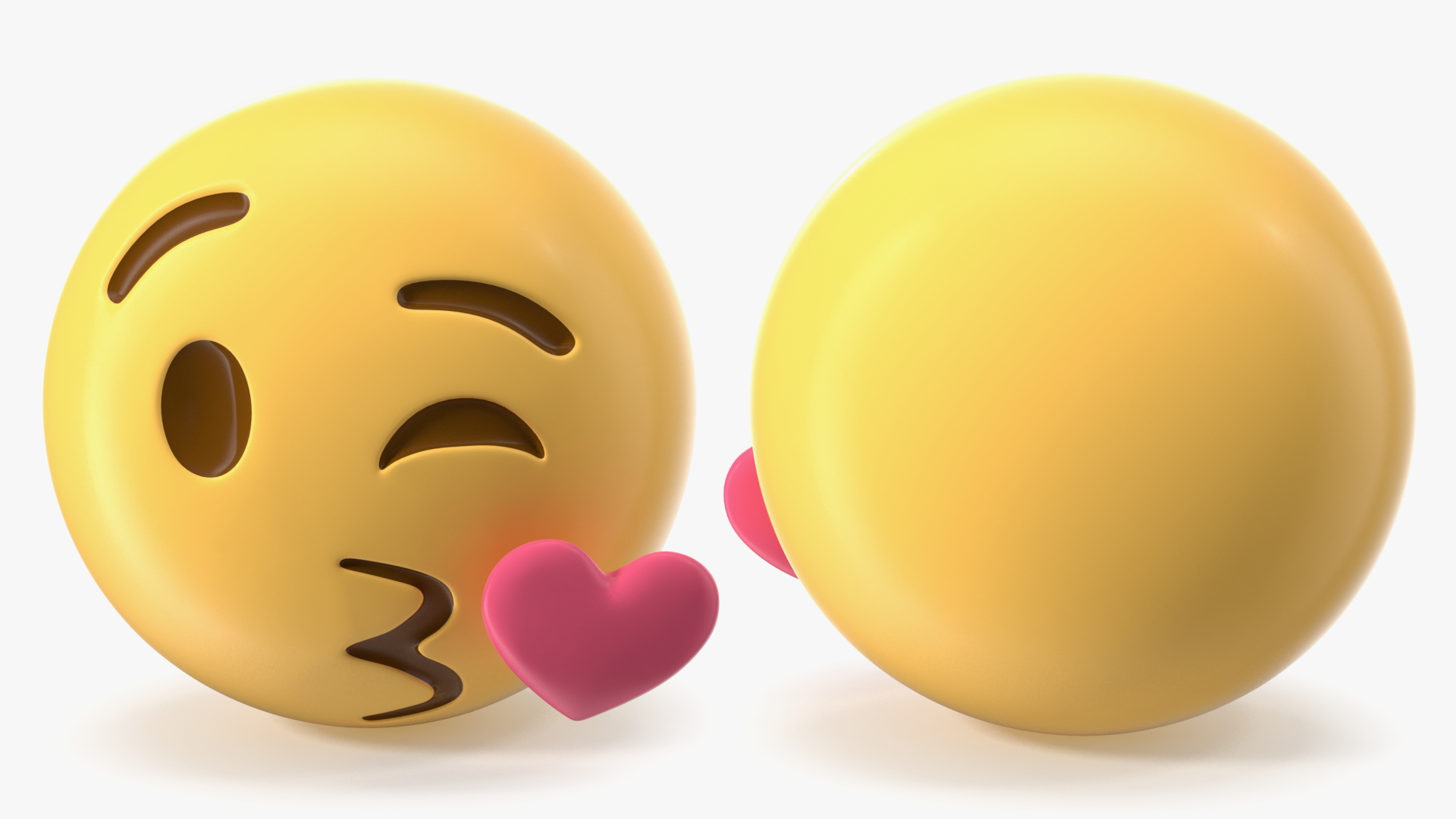 3D Blowing Kiss Emoji model