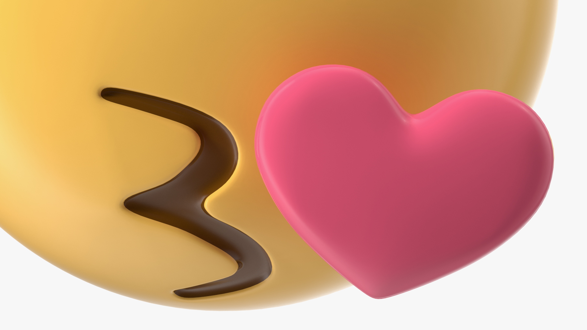 3D Blowing Kiss Emoji model