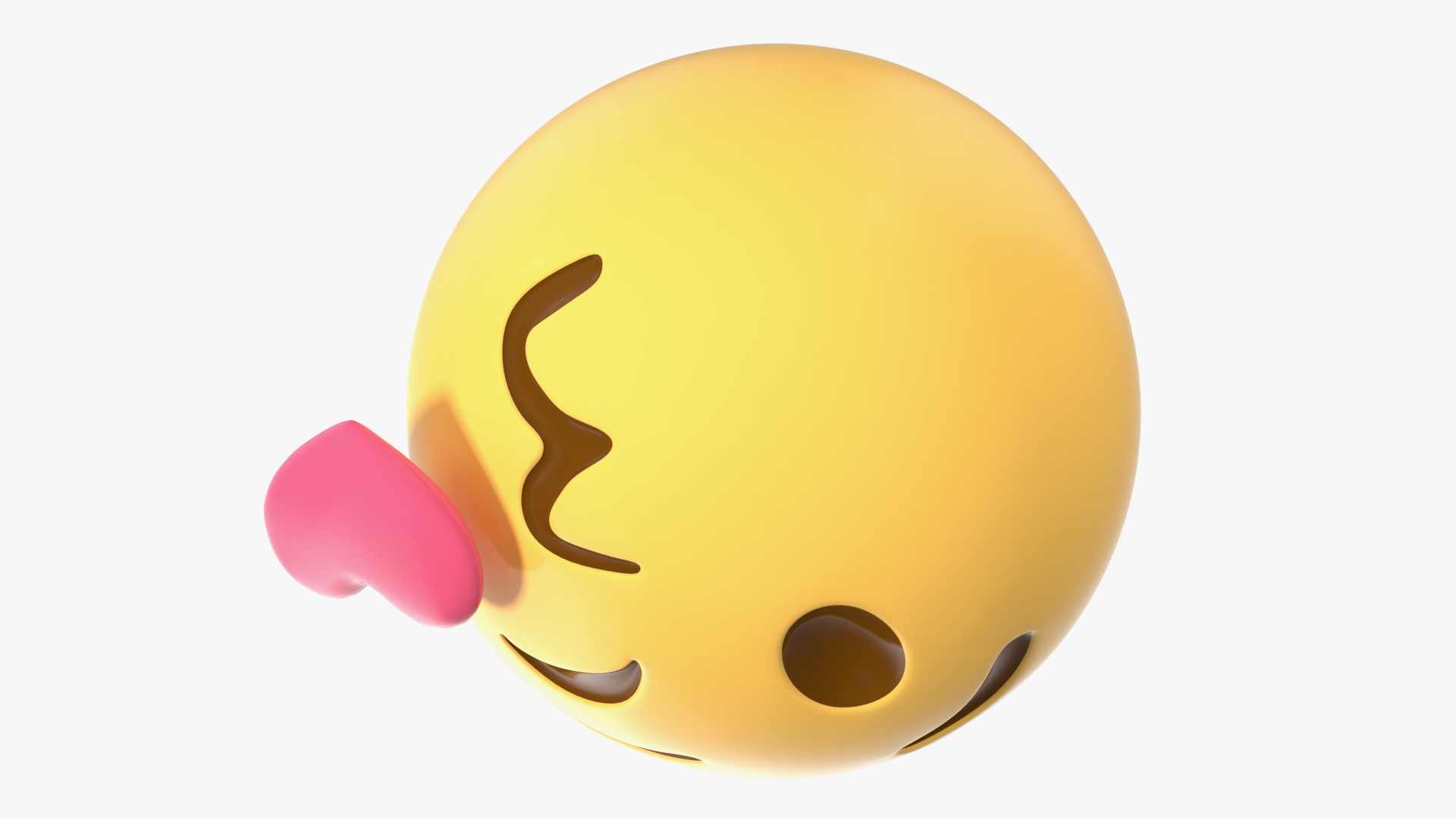 3D Blowing Kiss Emoji model