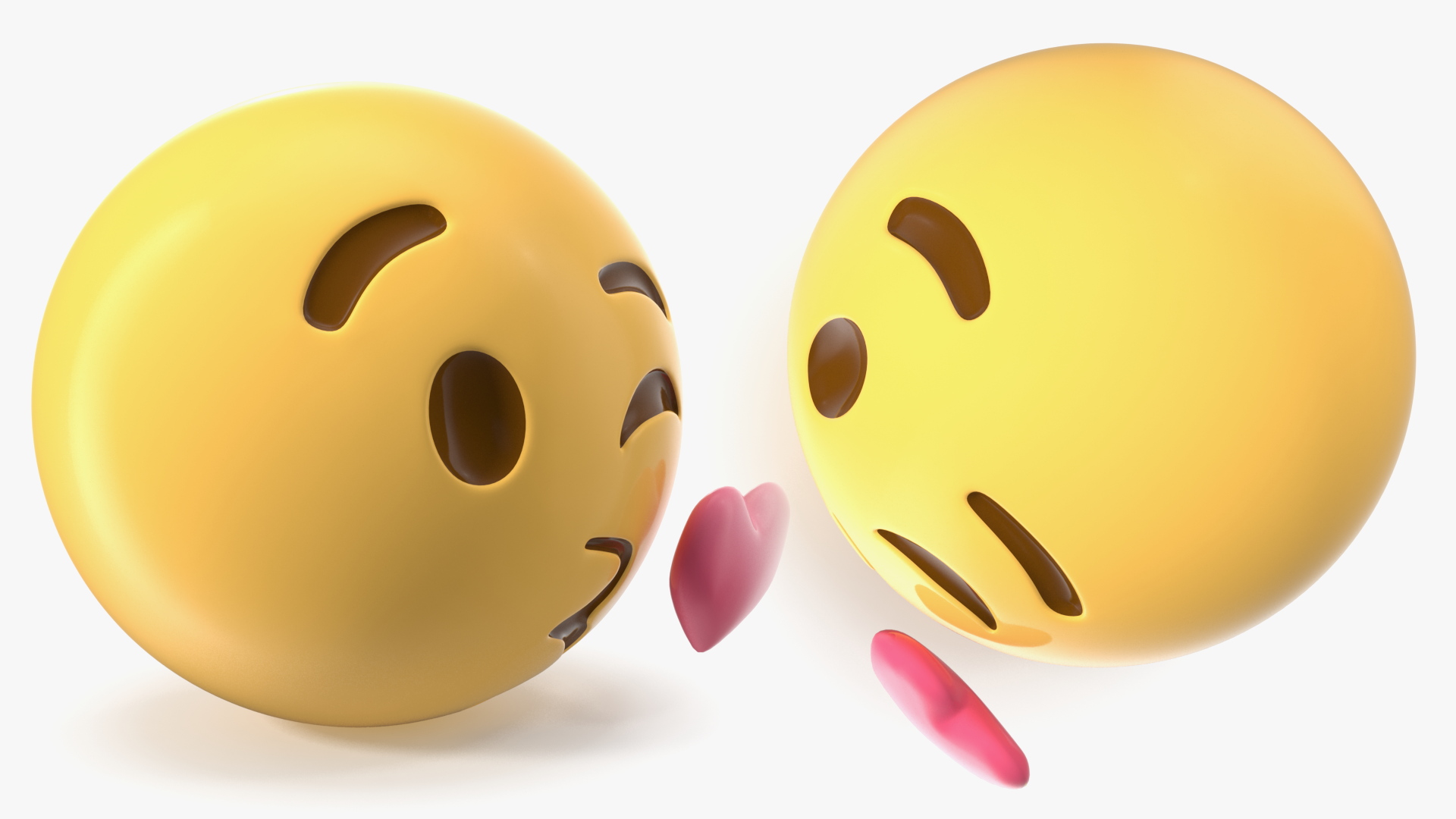 3D Blowing Kiss Emoji model