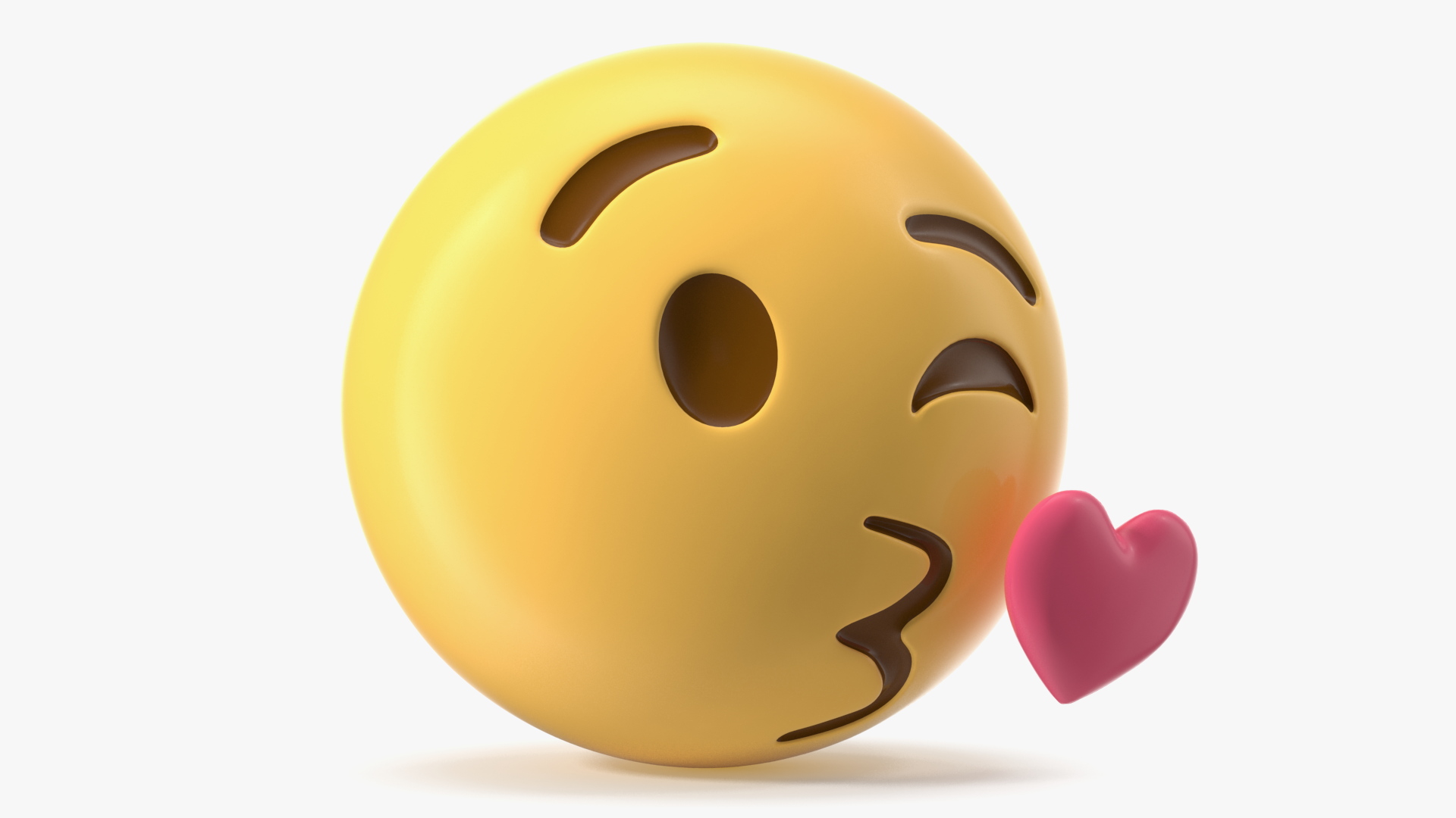 3D Blowing Kiss Emoji model