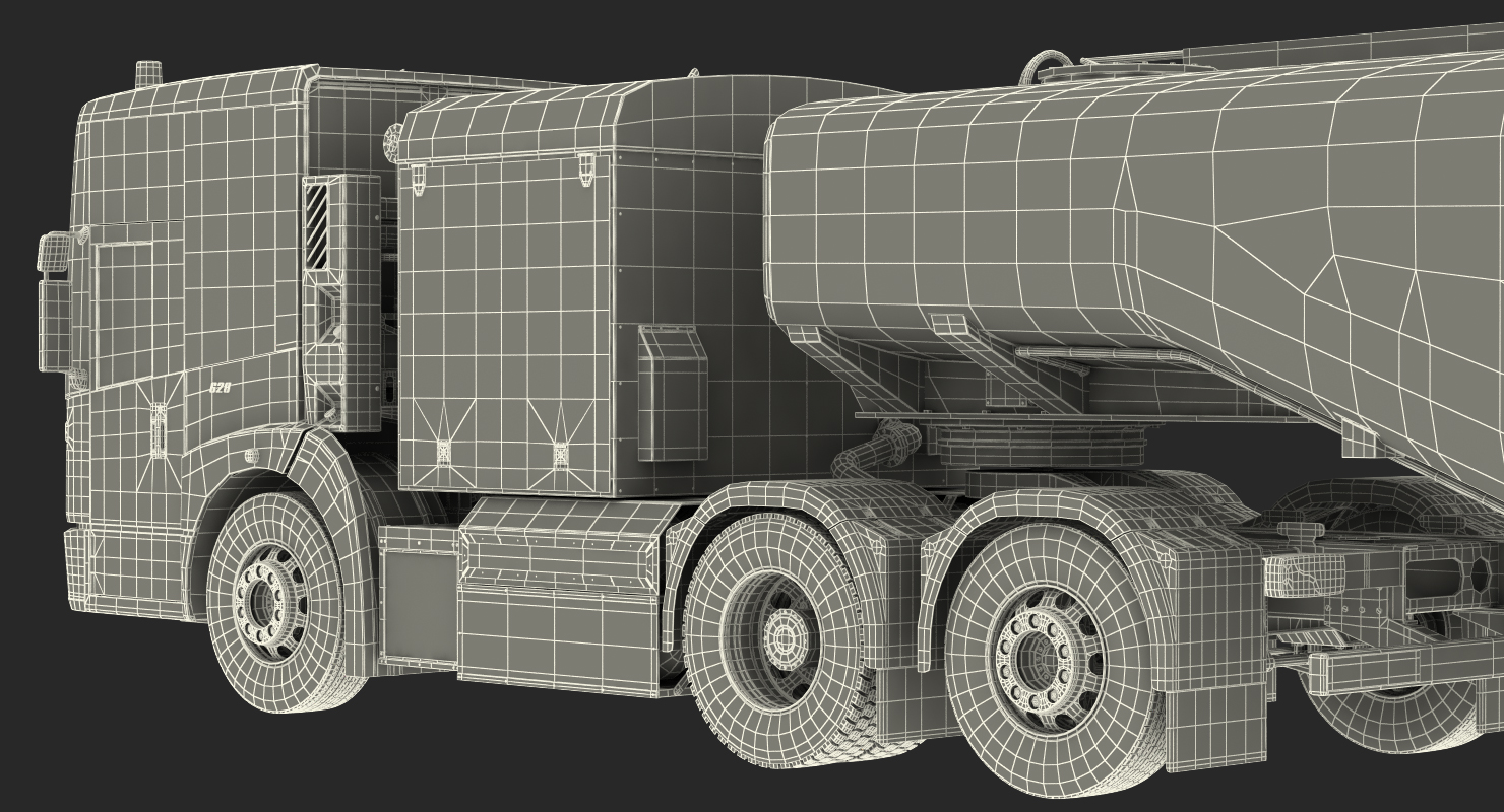 Aircraft Refueler Generic Rigged 3D