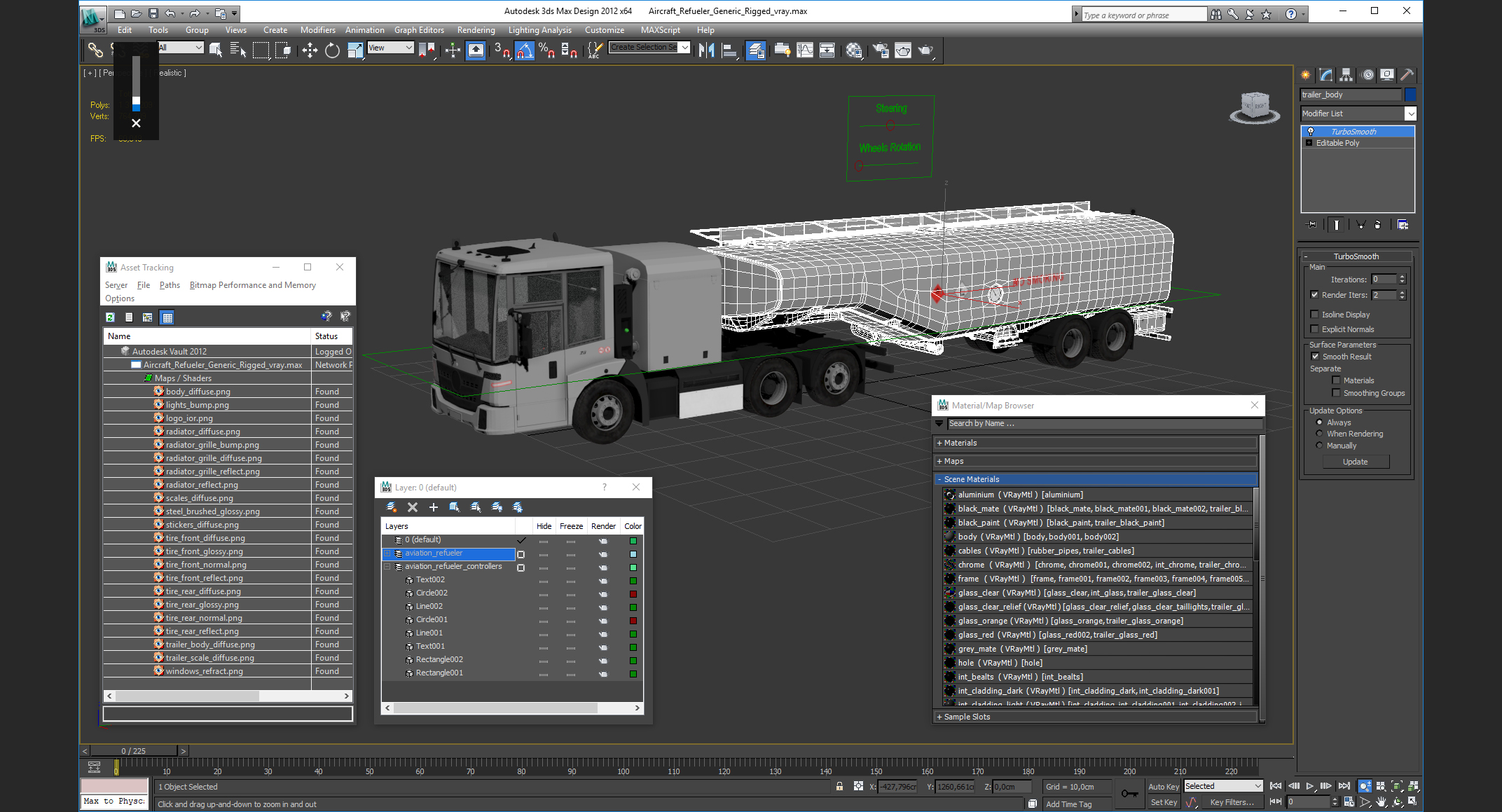 Aircraft Refueler Generic Rigged 3D