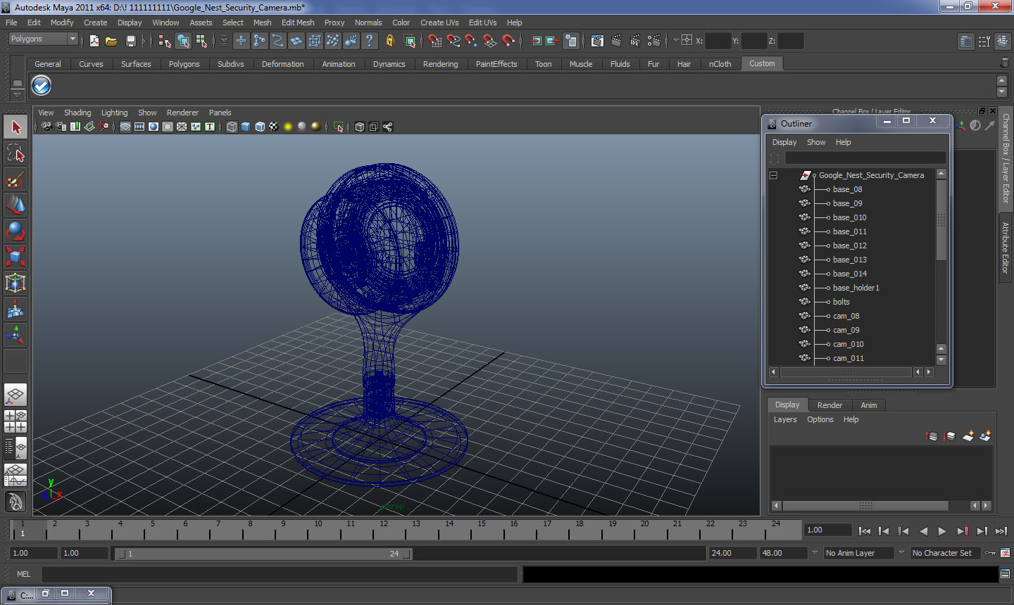 3D Indoor Smart Security Camera model