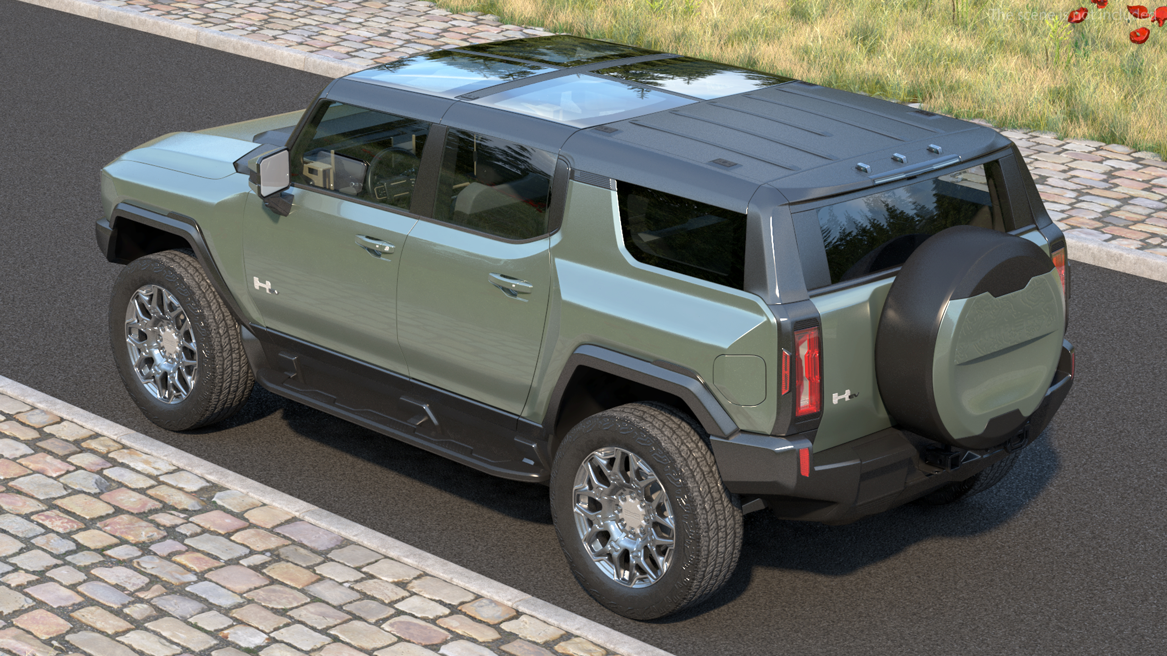 3D GMC Hummer EV SUV Simple Interior model