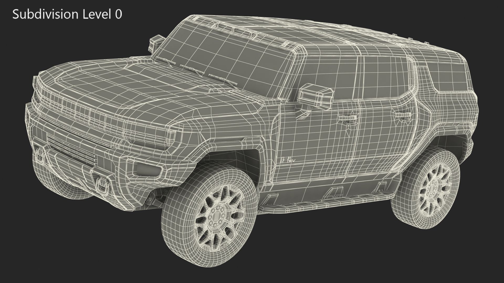 3D GMC Hummer EV SUV Simple Interior model