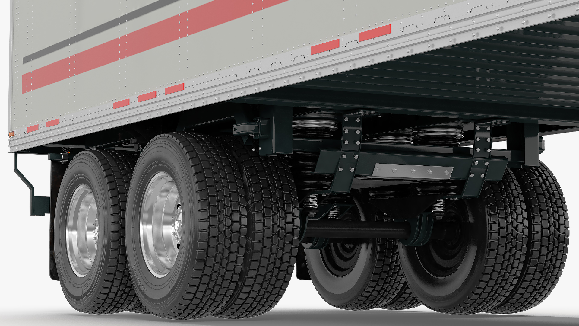 3D Semi Truck with Trailer Generic Rigged model