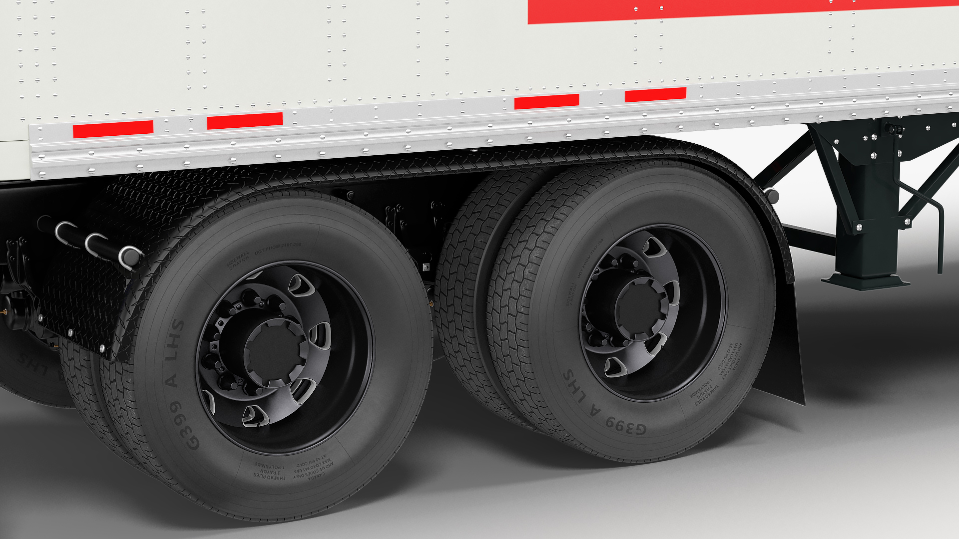 3D Semi Truck with Trailer Generic Rigged model