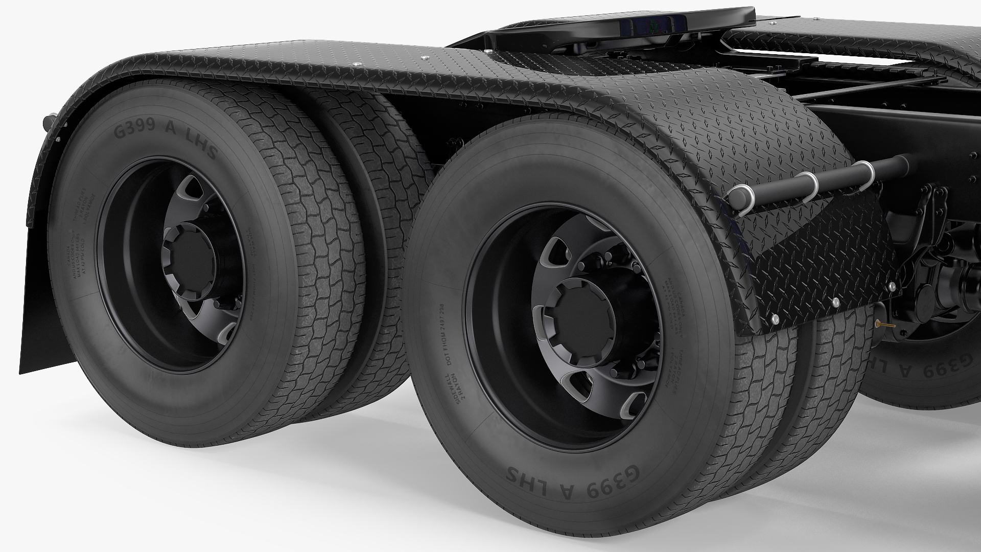 3D Semi Truck with Trailer Generic Rigged model